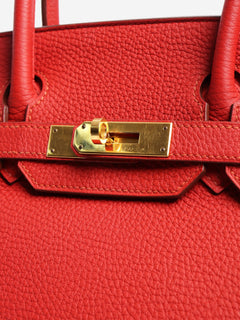 Red Birkin 30 bag Top Handle Bags Hermes 