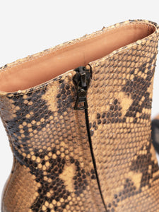 Dries Van Noten Neutral snakeskin ankle boots - size EU 38.5
