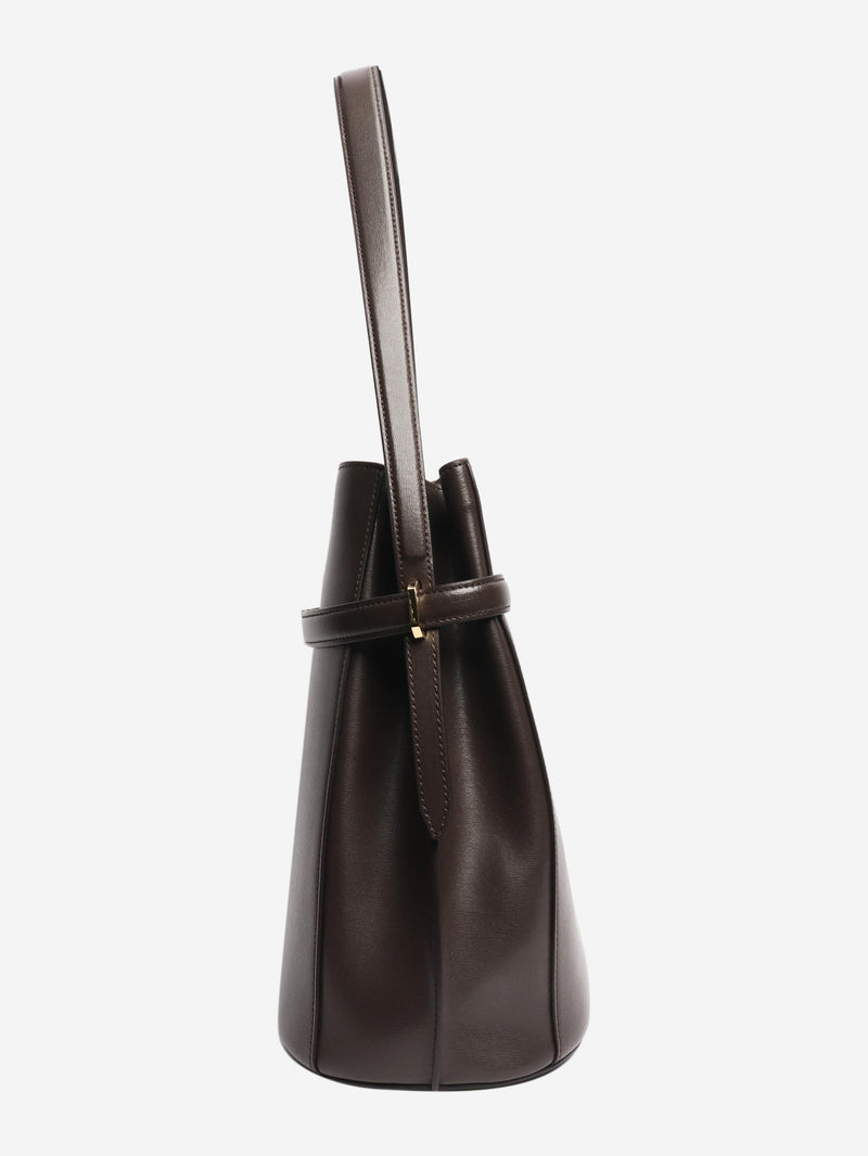 Brown belted leather tote bag Tote Bags Toteme 