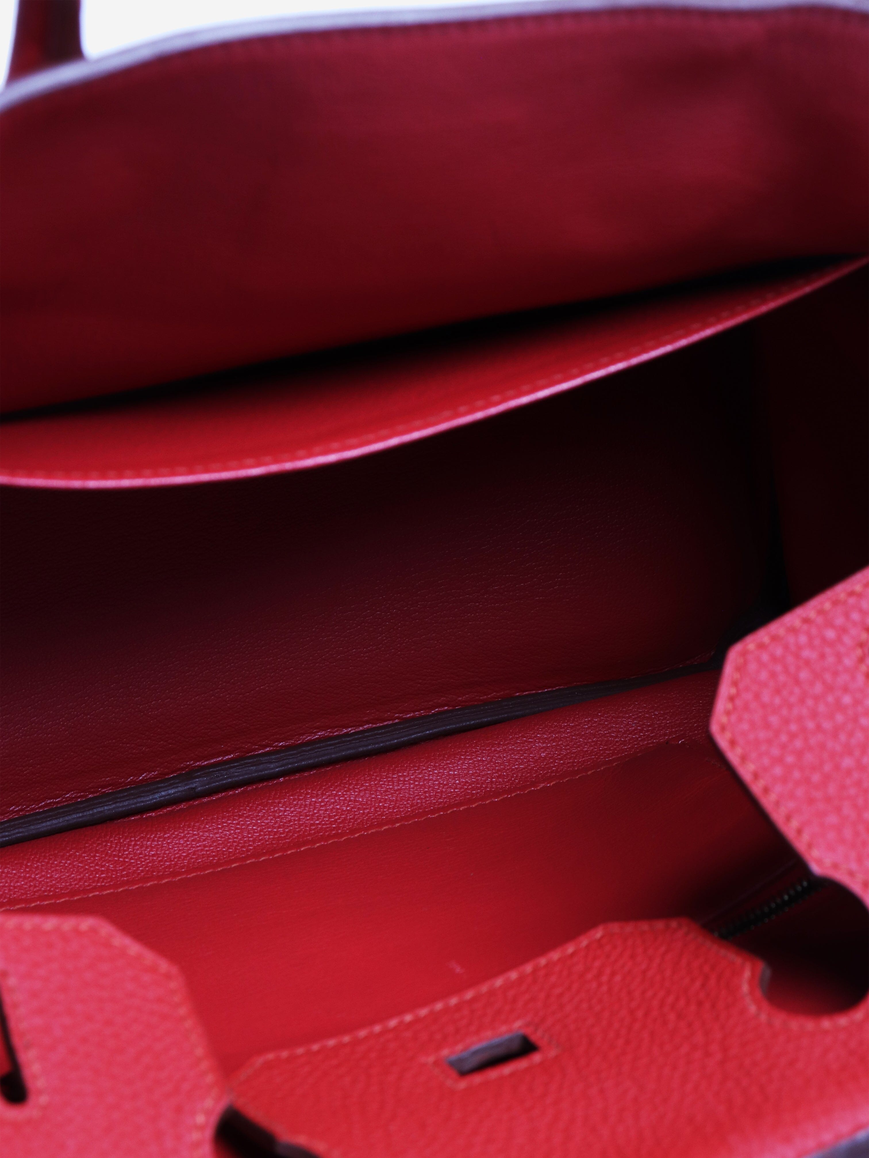 Red Birkin 30 bag Top Handle Bags Hermes 