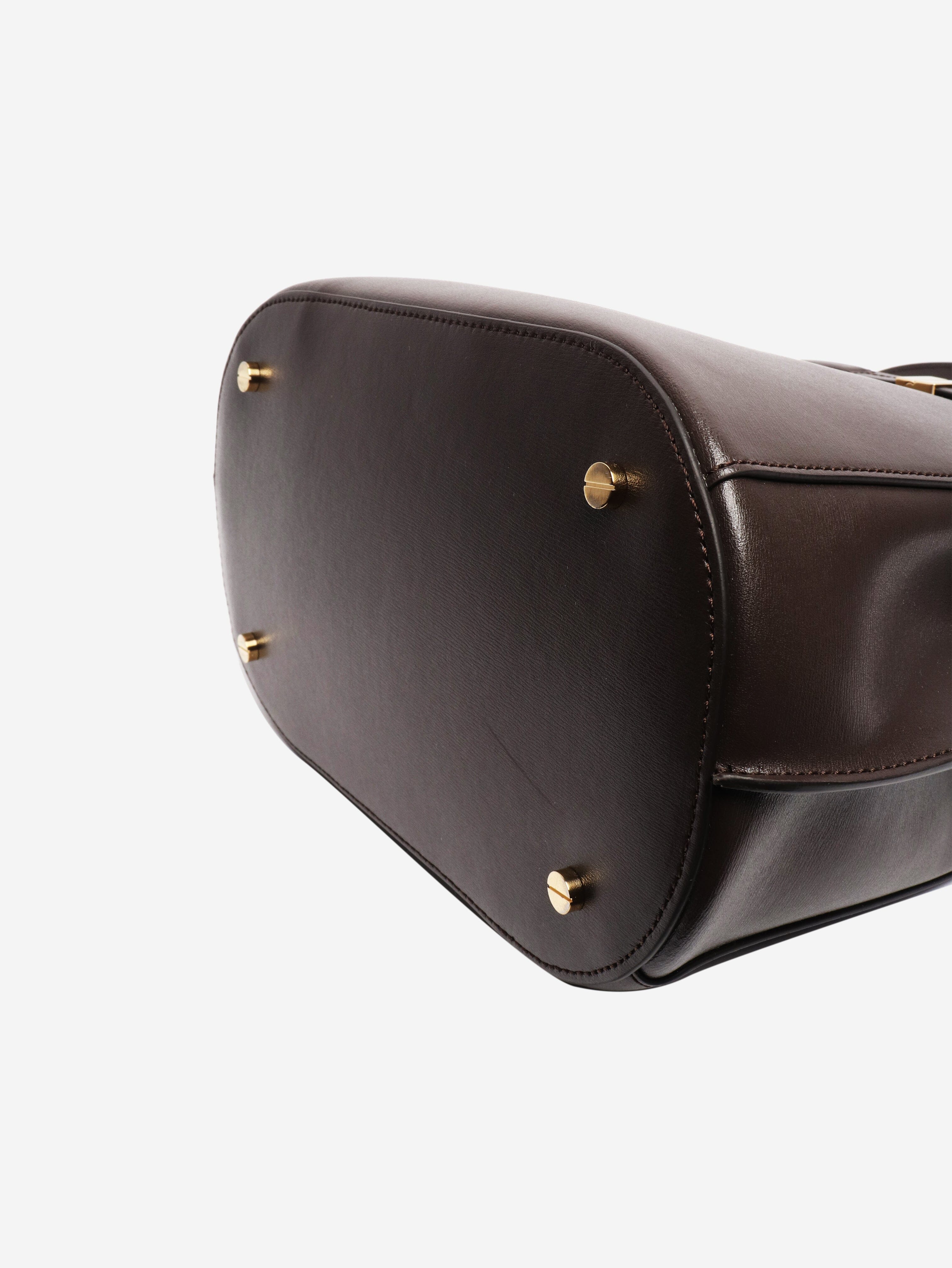 Brown belted leather tote bag Tote Bags Toteme 