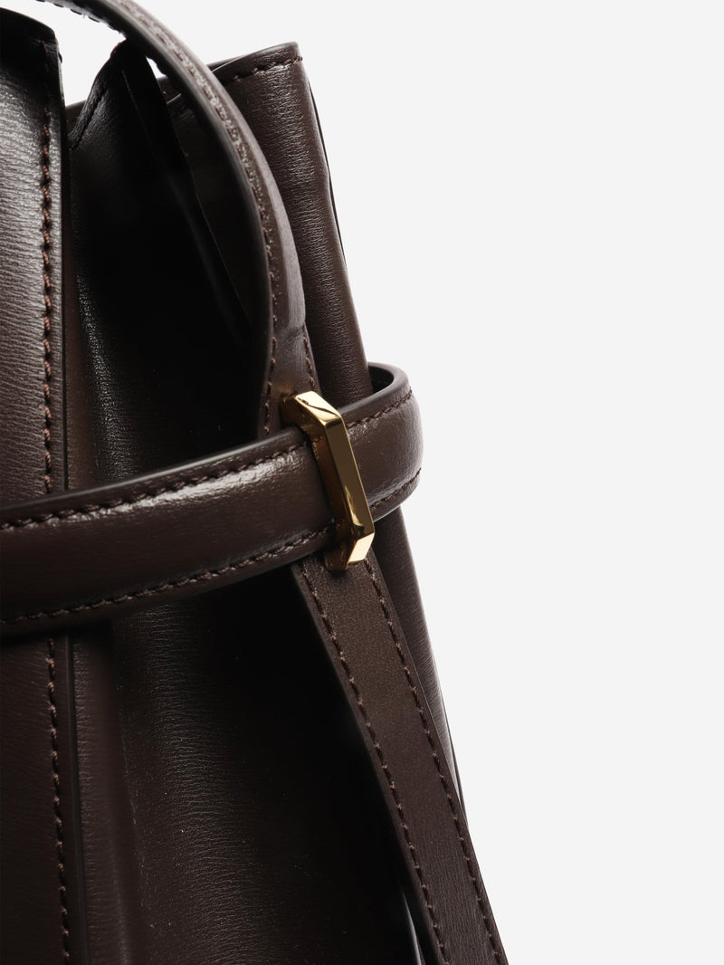 Brown belted leather tote bag Tote Bags Toteme 