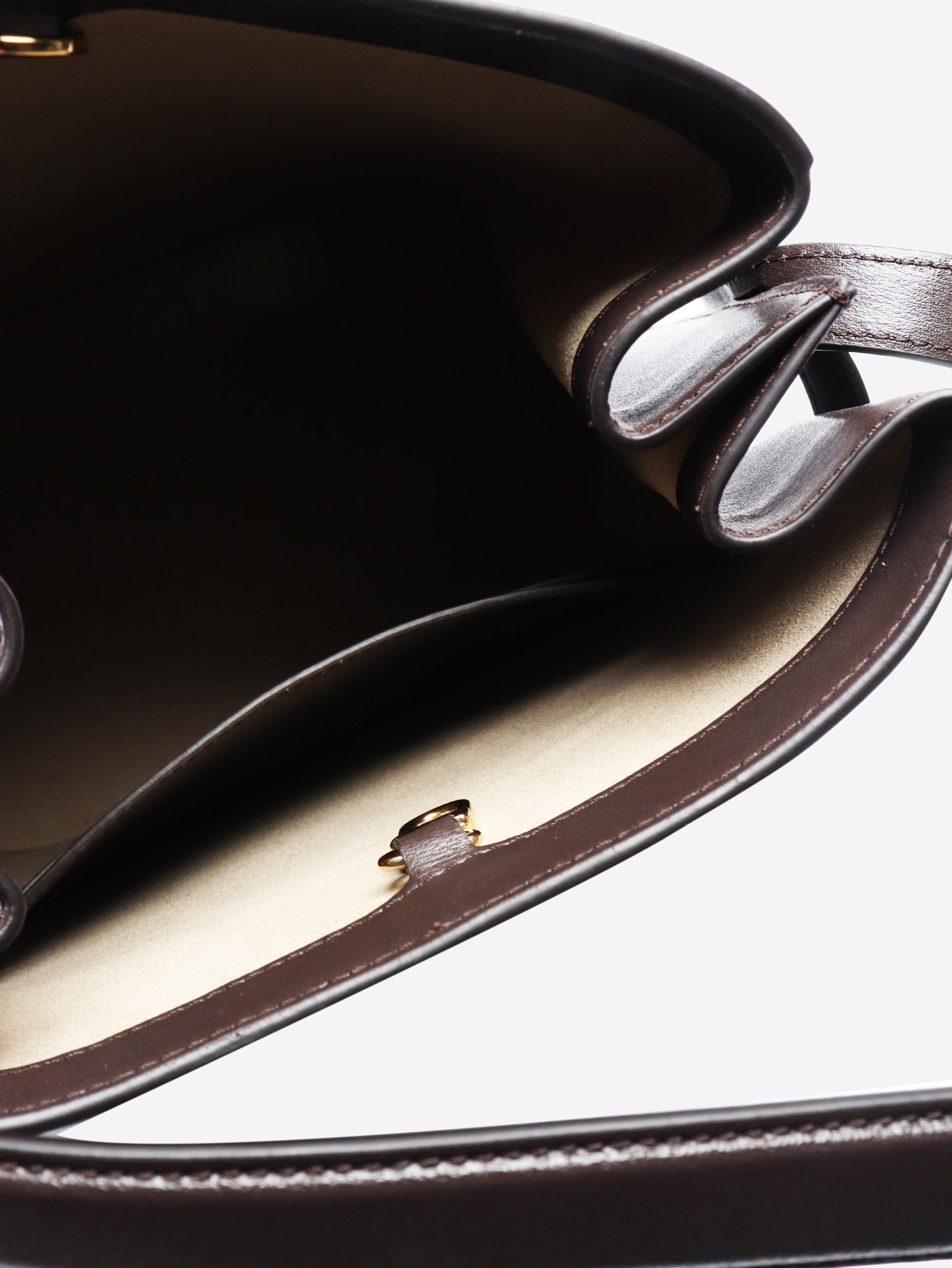 Brown belted leather tote bag Tote Bags Toteme 