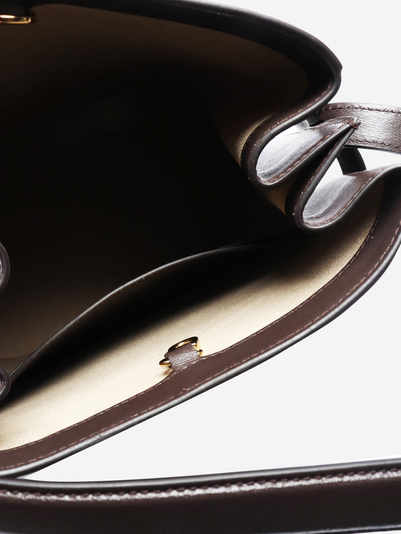 Brown belted leather tote bag Tote Bags Toteme 