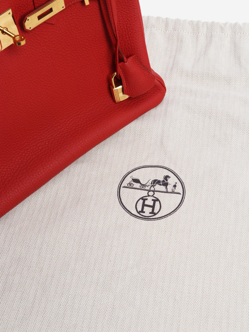 Red Birkin 30 bag Top Handle Bags Hermes 