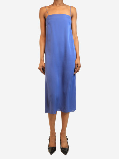 Blue silk slip dress - size UK 4 Dresses Khaite 