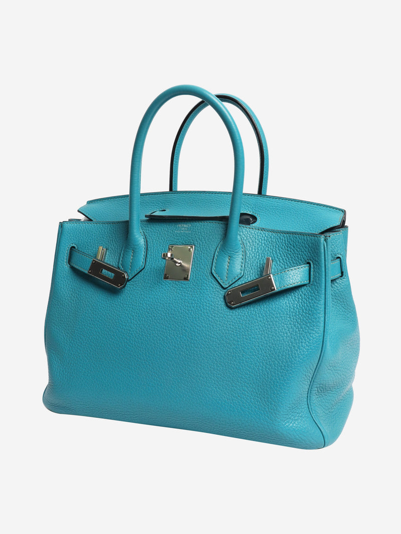 Blue 2014 Birkin 30 Top Handle Bags Hermes 