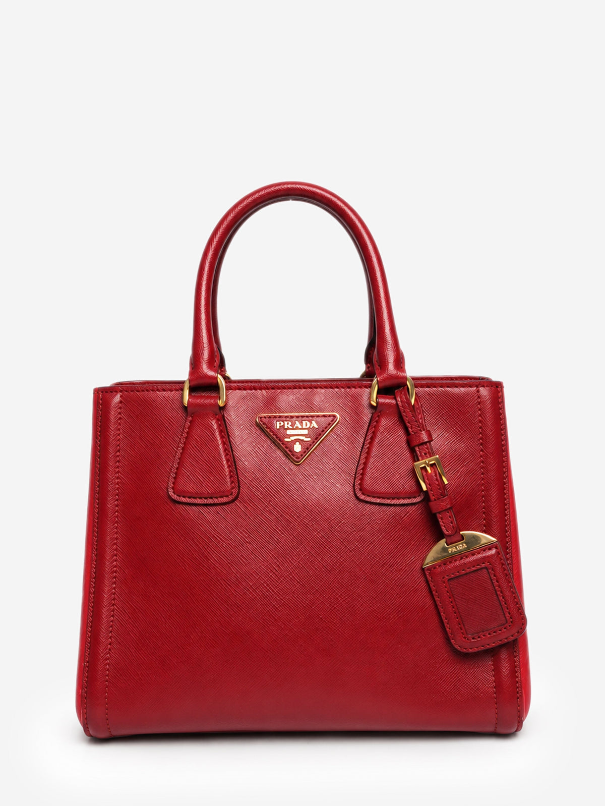 Red two-tone Saffiano leather tote bag Cross-body Bags Prada 