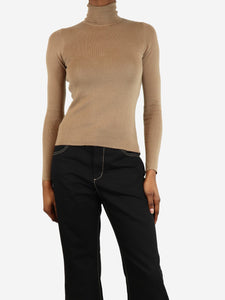 Prada Brown roll-neck top - size UK 6