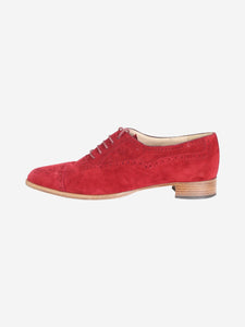 Manolo Blahnik Red suede brouges - size EU 37