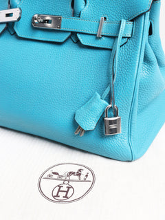 Blue 2014 Birkin 30 Top Handle Bags Hermes 
