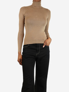 Prada Brown roll-neck top - size UK 6