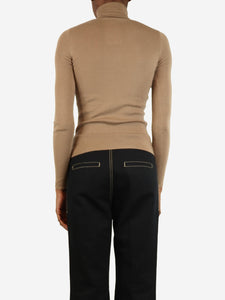 Prada Brown roll-neck top - size UK 6