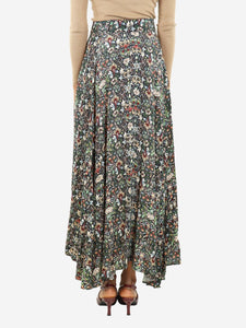 Zadig & Voltaire Multi floral-printed pleated maxi skirt - size UK 6