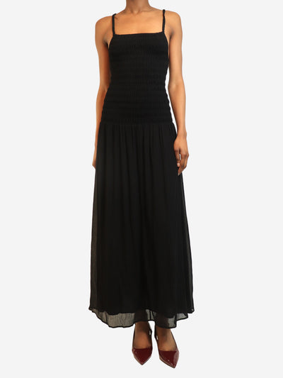 Black spaghetti-strap smock dress - size UK 6 Dresses Toteme 