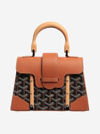 Black and tan Goyardine Saigon bag Top Handle Bags Goyard 