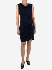 Michael Michael Kors Navy blue sleeveless ruched mini dress - size S