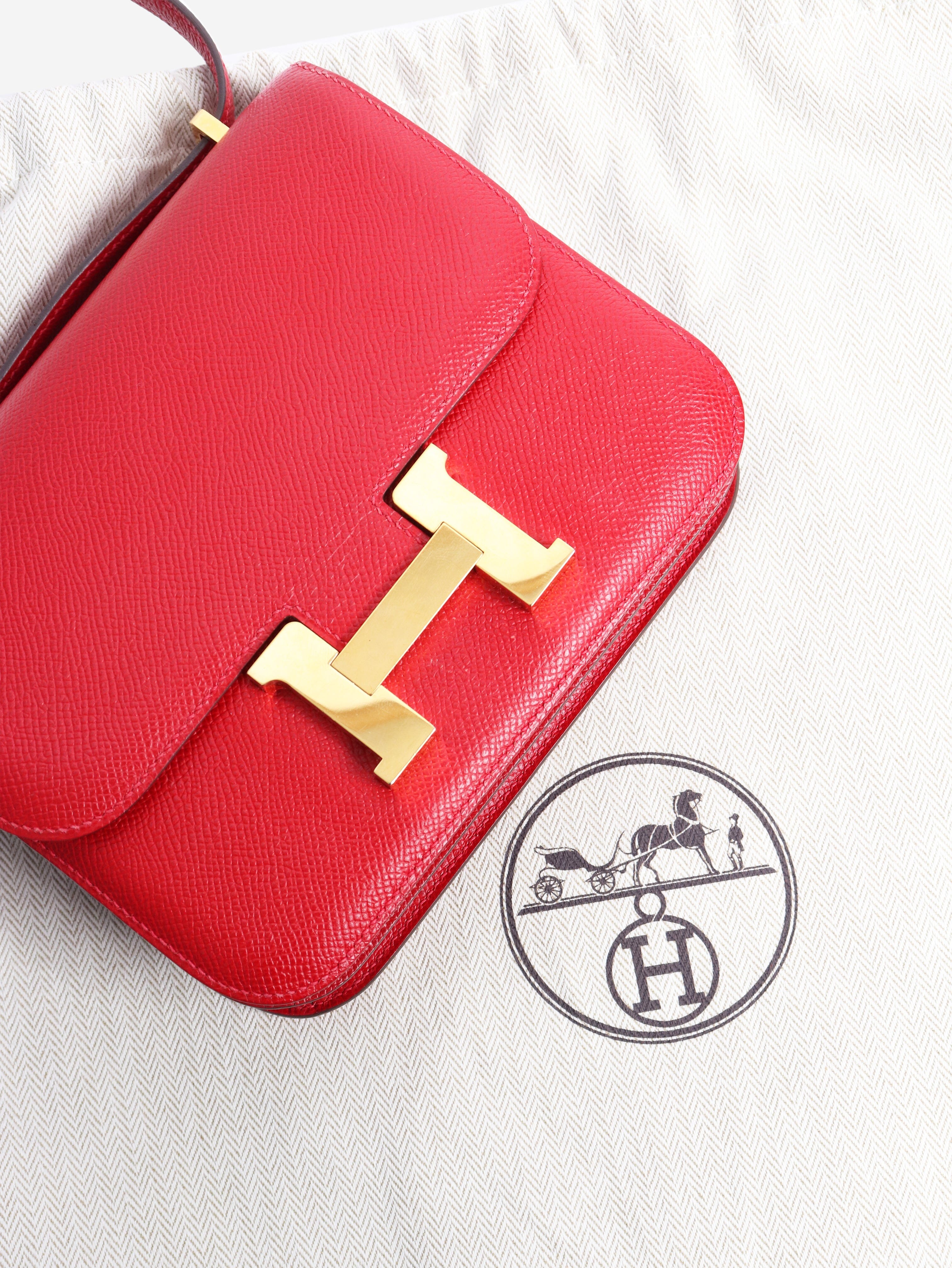 Red Constance 18 bag in Epsom leather Cross-body bags Hermes 