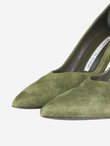 Manolo Blahnik Green suede pointed toe heels - size EU 36