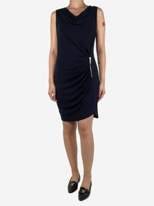 Michael Michael Kors Navy blue sleeveless ruched mini dress - size S