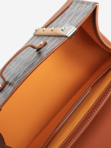 Goyard Black and tan Goyardine Saigon bag