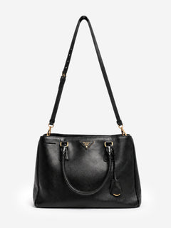 Black Saffiano leather Galleria bag Shoulder bags Prada 