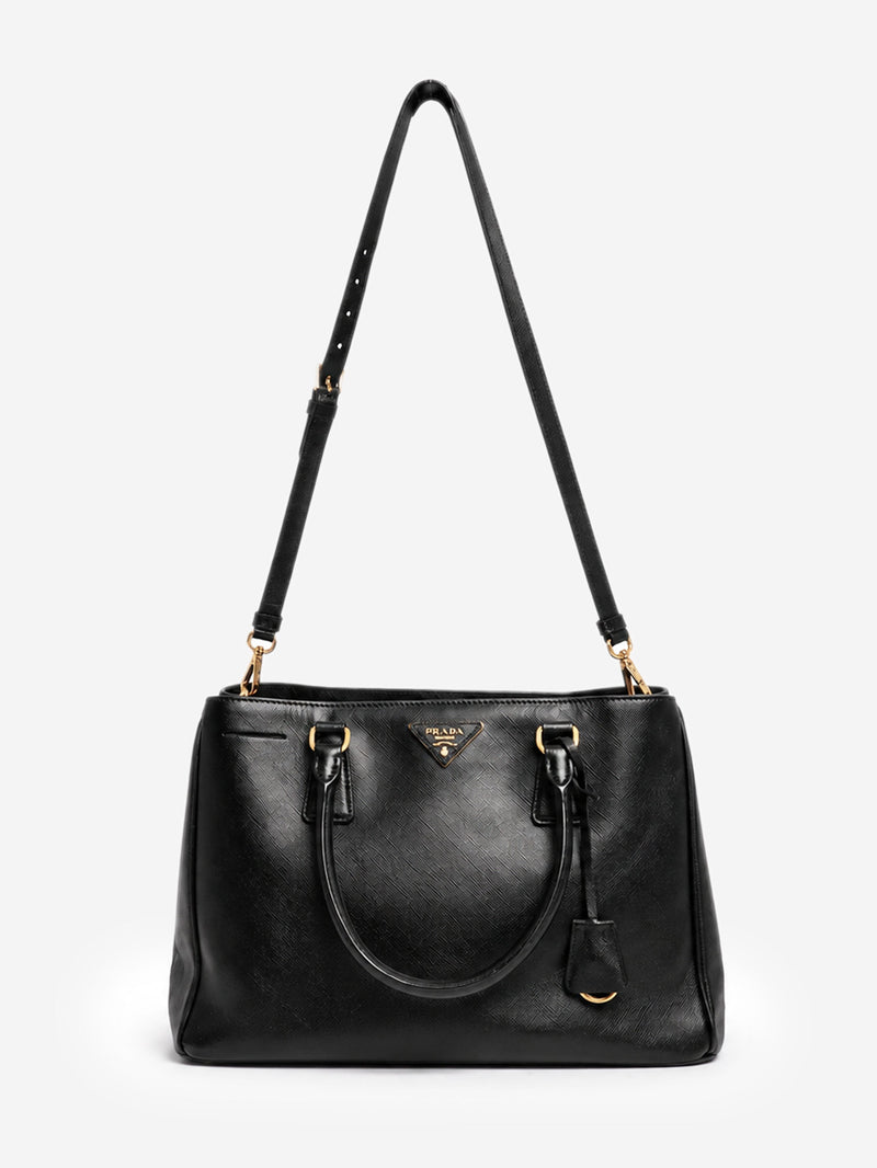 Black Saffiano leather Galleria bag Shoulder bags Prada 