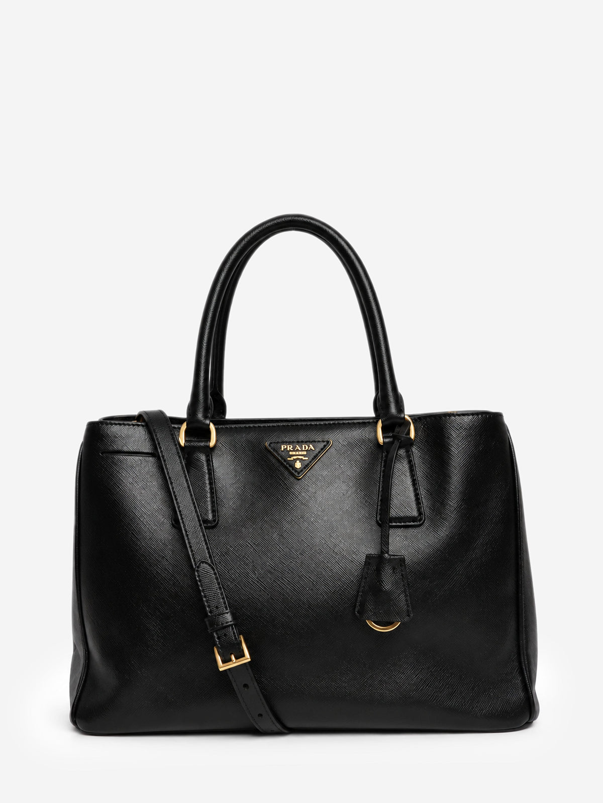 Black Saffiano leather Galleria bag Shoulder bags Prada 