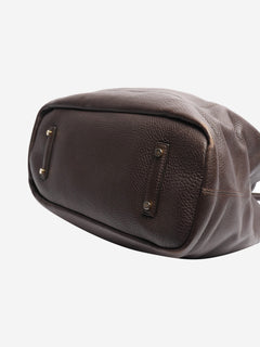 Brown Bellevue leather bag Top Handle Bags Loro Piana 