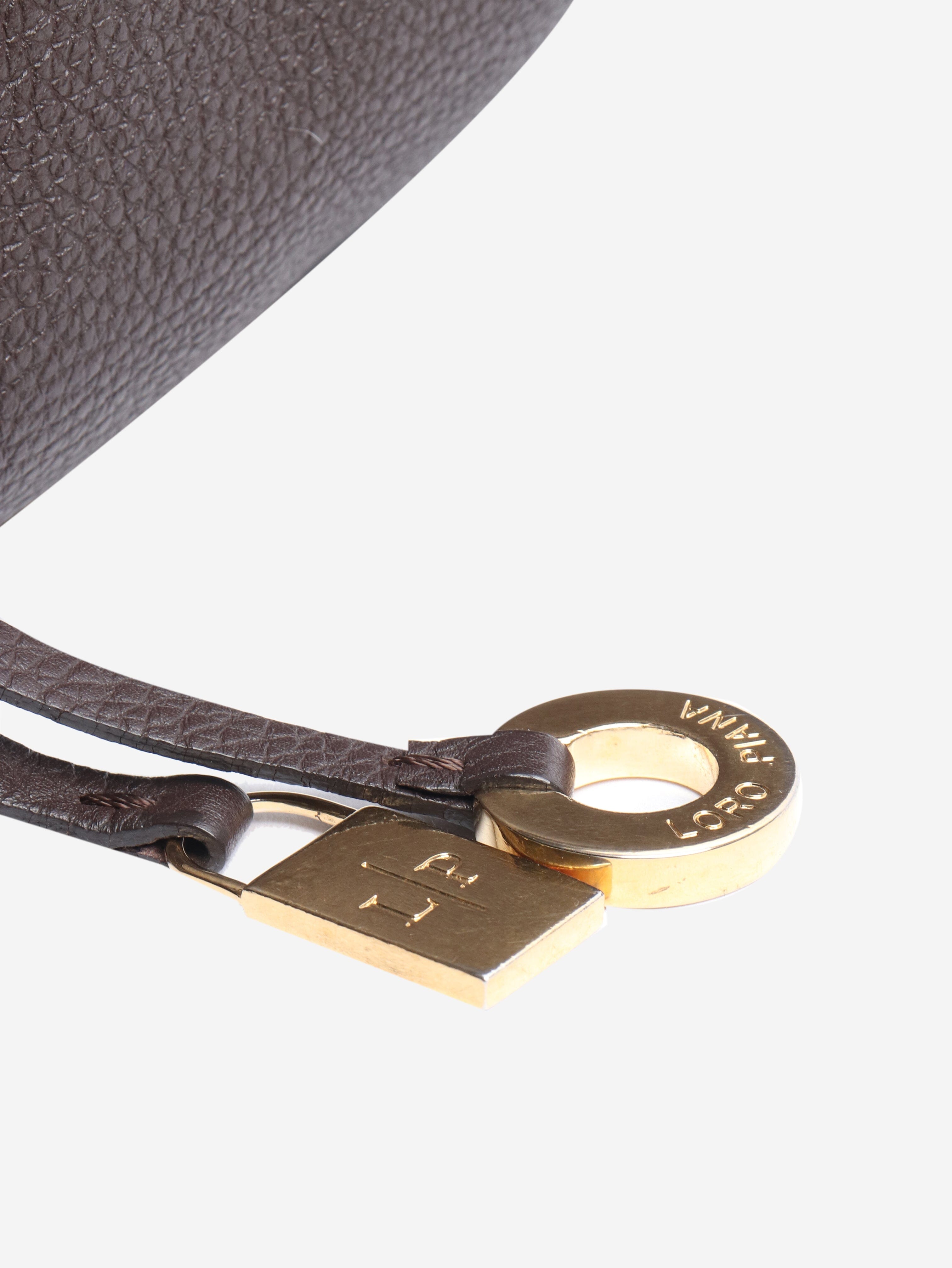 Brown Bellevue leather bag Top Handle Bags Loro Piana 