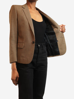 Brown houndstooth blazer - size XS Coats & Jackets Celine 