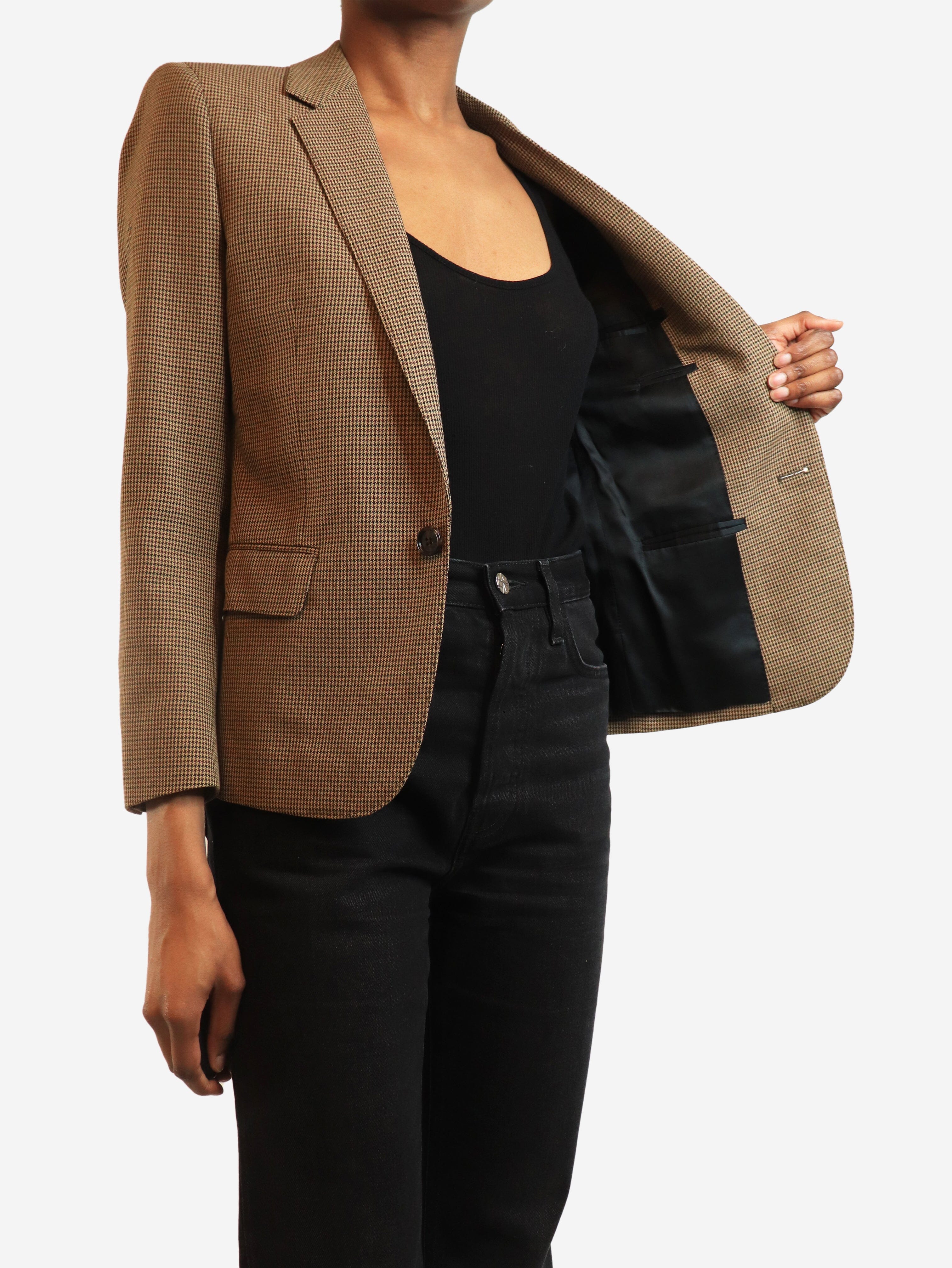 Brown houndstooth blazer - size XS Coats & Jackets Celine 