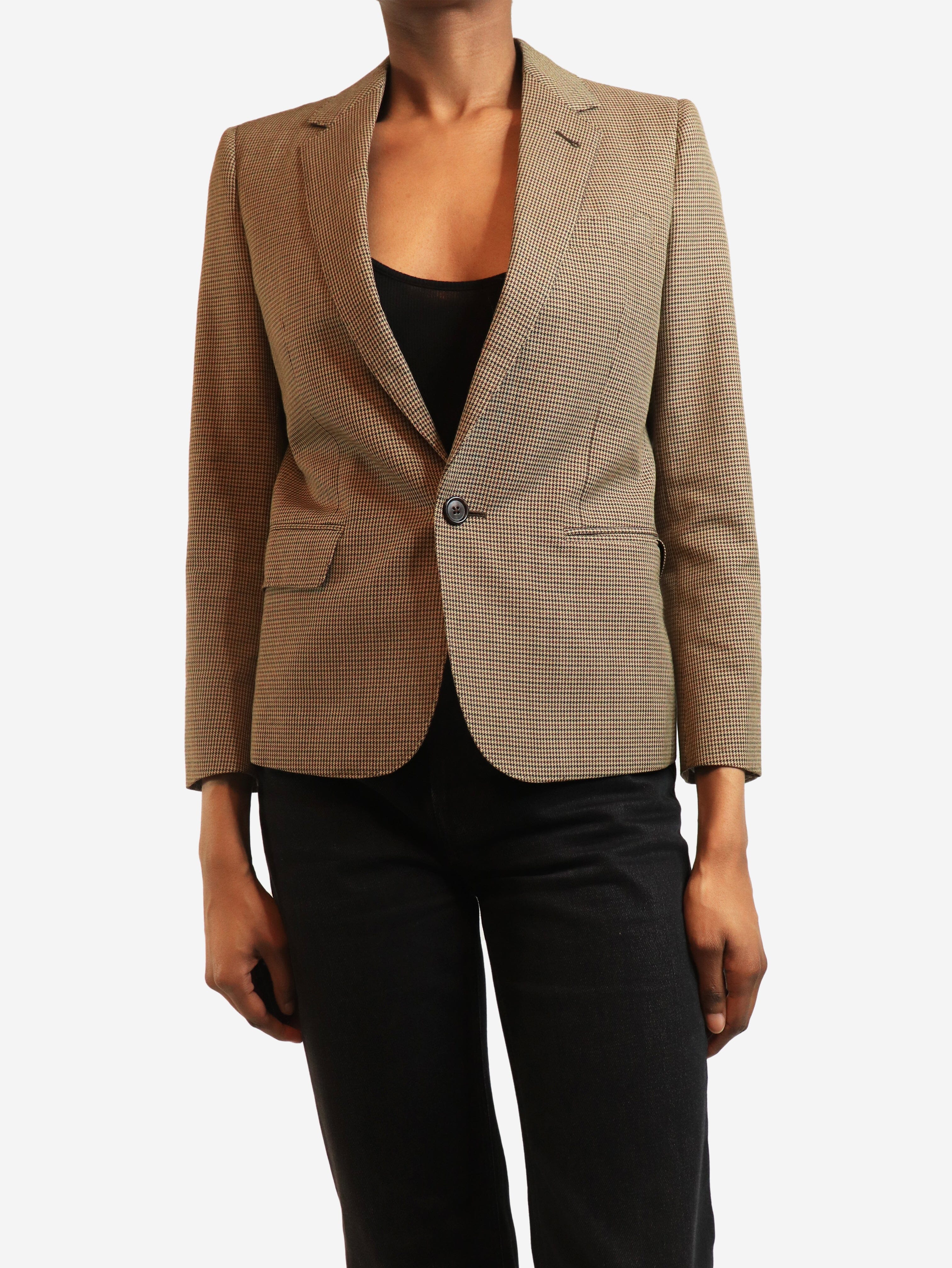 Brown houndstooth blazer - size XS Coats & Jackets Celine 