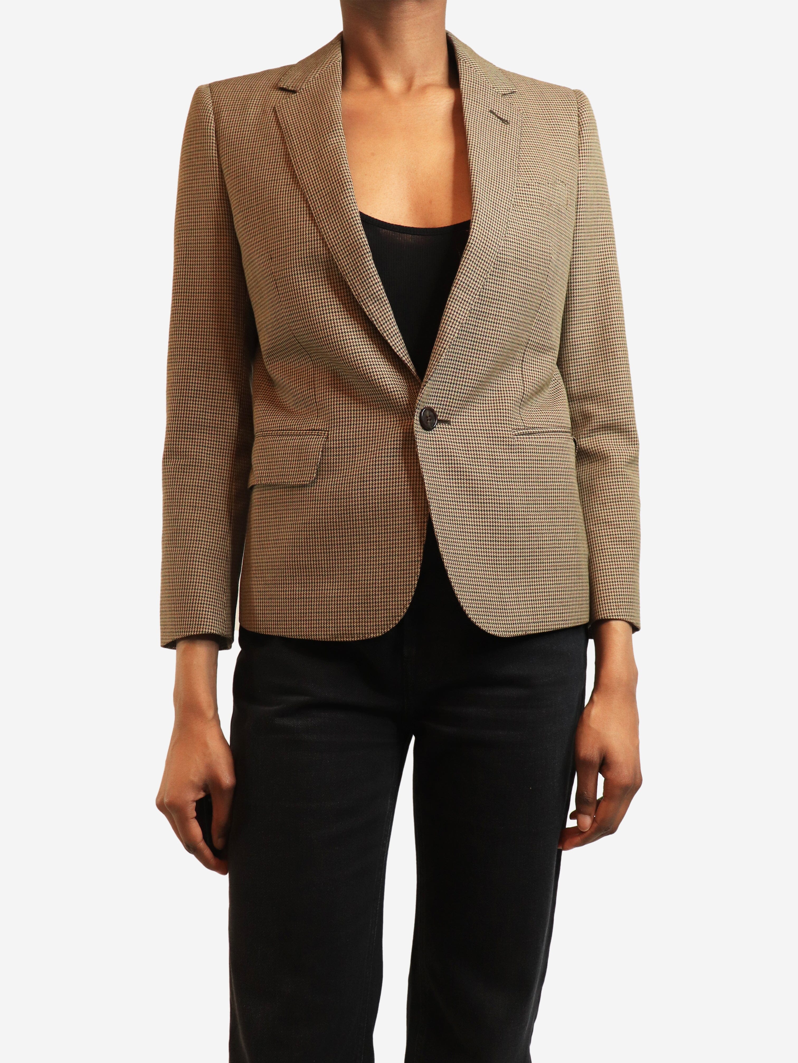 Brown houndstooth blazer - size XS Coats & Jackets Celine 
