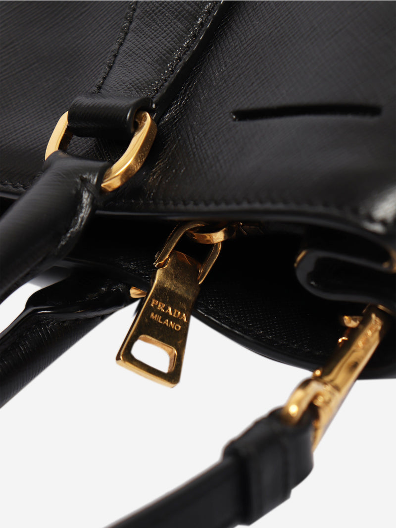 Black Saffiano leather Galleria bag Shoulder bags Prada 