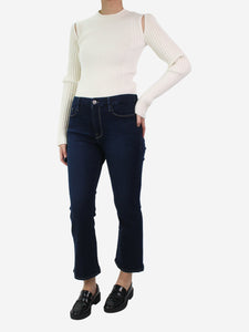Frame Blue indigo contrast stitch stretch bootcut jeans - size W32