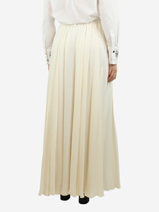 The Row Cream silk elasticated maxi skirt - size S