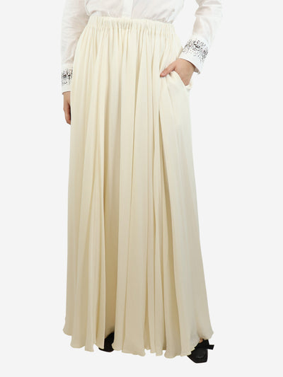 Cream silk elasticated maxi skirt - size S Skirts The Row 