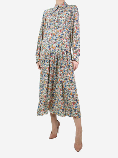 Multicoloured floral midi dress - size UK 14 Dresses Joseph 
