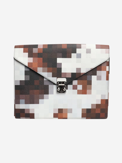 Brown Mark Folder Cowmooflage Clutch bags Louis Vuitton 
