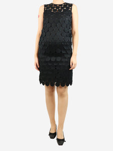 Marni Black circle cutout midi dress - size UK 8