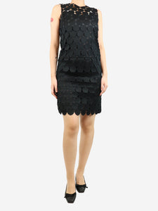 Marni Black circle cutout midi dress - size UK 8