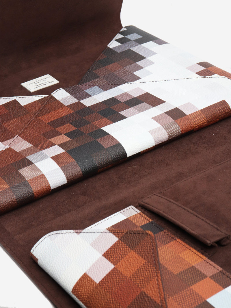Brown Mark Folder Cowmooflage Clutch bags Louis Vuitton 