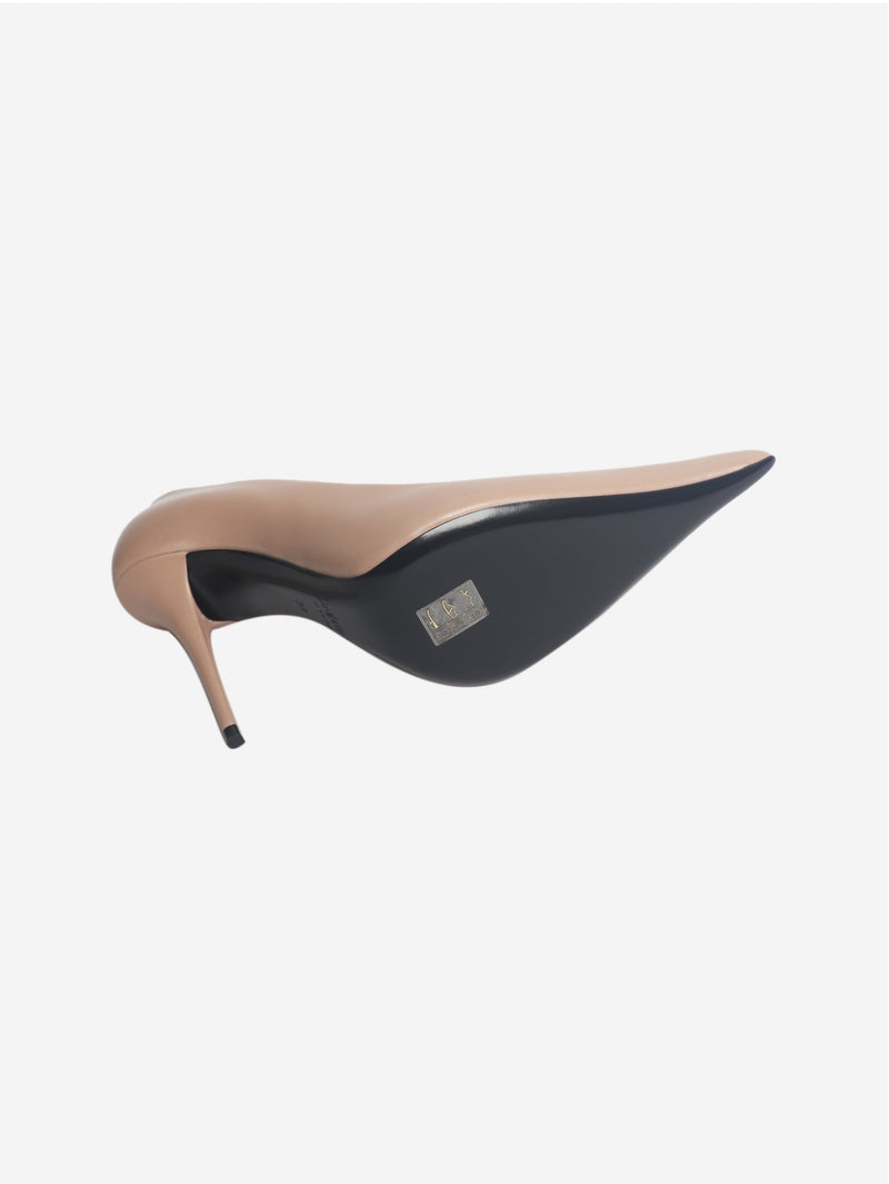 Neutral leather pumps - size EU 39 (UK 6)