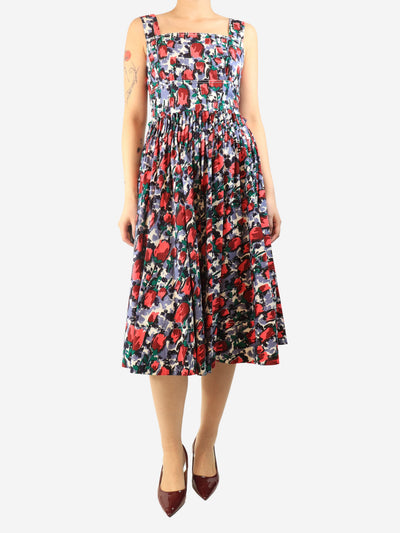 Multicolour abstract tulip midi dress - size UK 8 Dresses Marni 