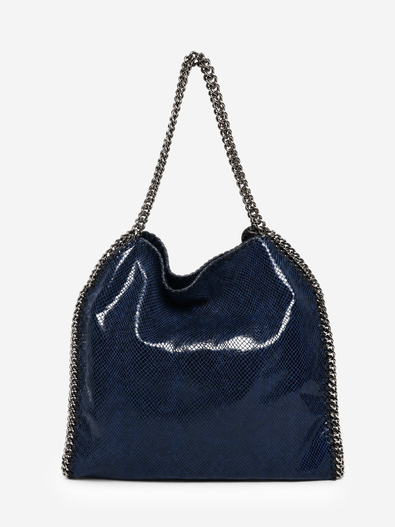 Navy python-effect Falabella tote bag Tote Bags Stella McCartney 