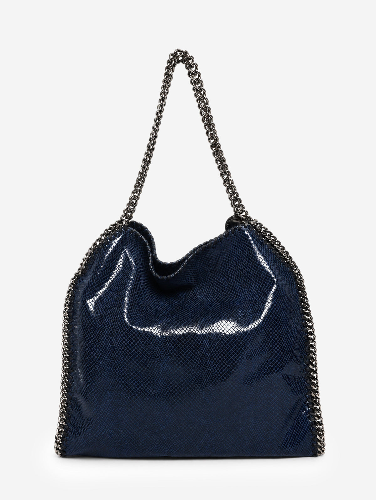 Navy python-effect Falabella tote bag Tote Bags Stella McCartney 