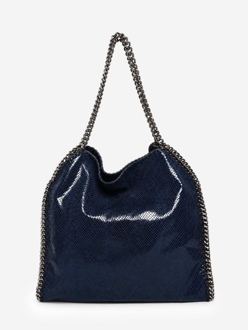 Navy python-effect Falabella tote bag Tote Bags Stella McCartney 