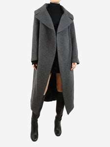 Toteme Dark grey felt wrap coat - size UK 10