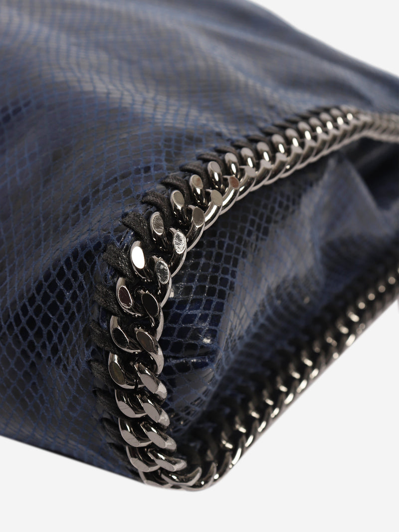 Navy python-effect Falabella tote bag Tote Bags Stella McCartney 